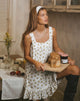 Image of Karina Kleid in Funshine Floral Off White
