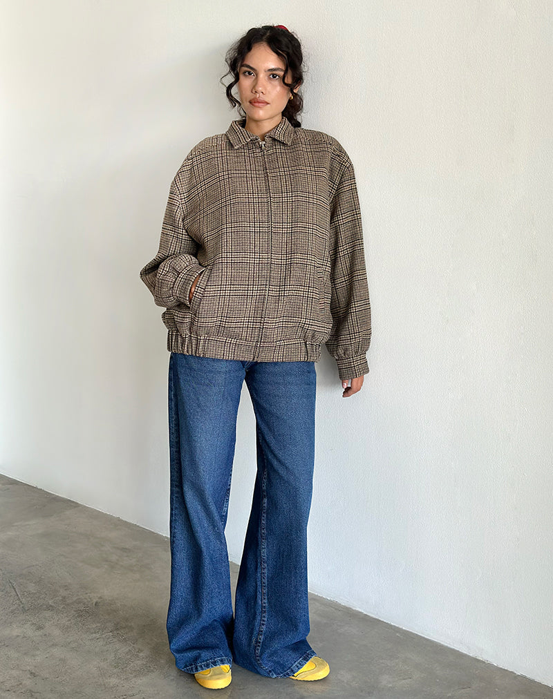 Image of Kassira Jacke in braunem Karomuster