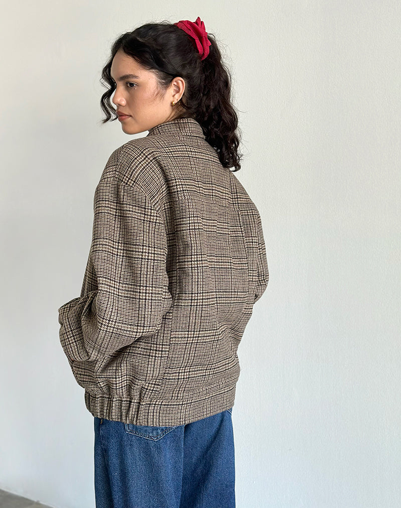 Image of Kassira Jacke in braunem Karomuster