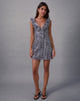 Image of Kasuya Mini Dress in Chiffon Sequin Grey