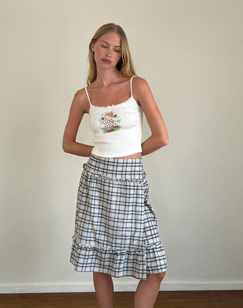 Bild von Kasya Midirock in Pastellblau Tartan