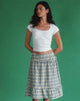 Bild von Kasya Midirock in Pastellblau Tartan