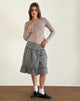 Bild von Kasya Midirock in Tonal Gingham Schwarz und Grau