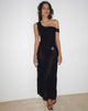 Image of Katja Maxikleid in Schwarz Strukturierte Häkelarbeit