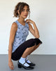 Bild von Katnis Top in Inky Blue Floral Mesh