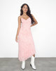Bild von Kavala Asymmetrisches Midikleid in Shadow Floral Pink