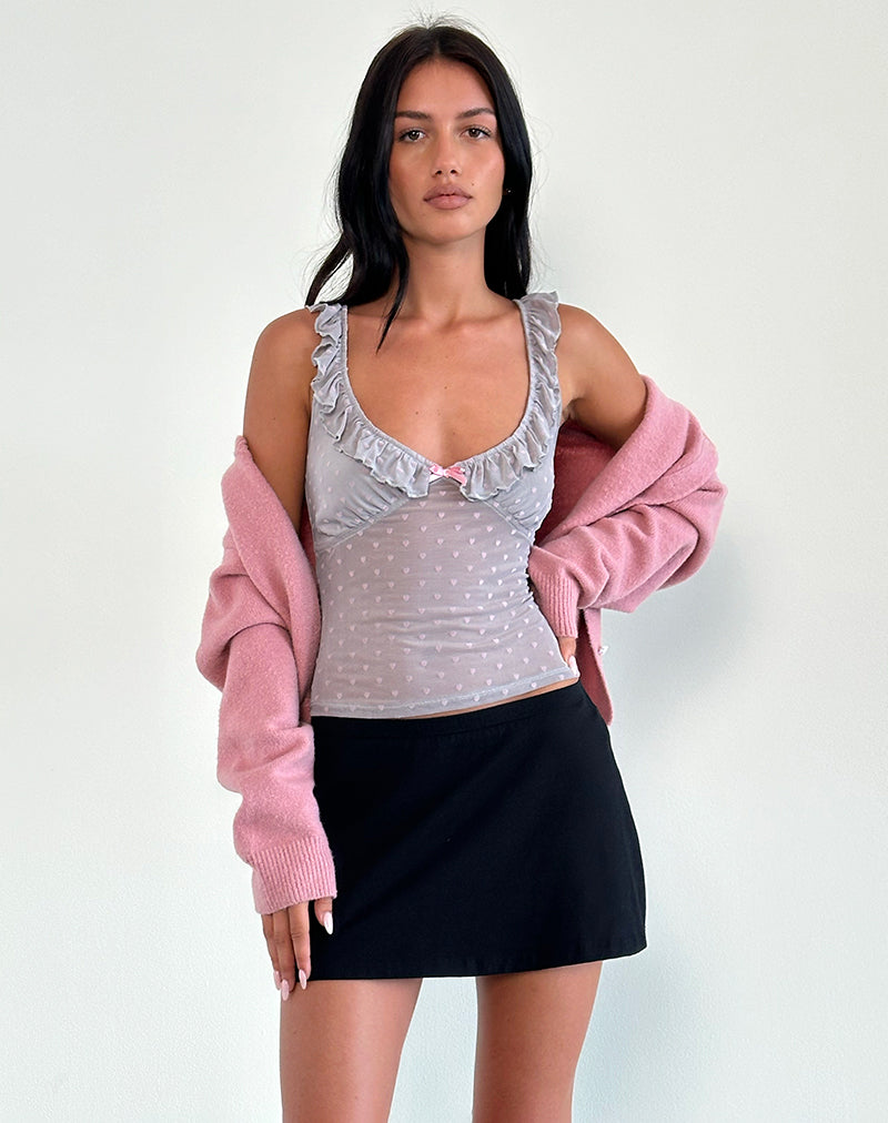 Bild von Kavya Top in Herzflock Grau