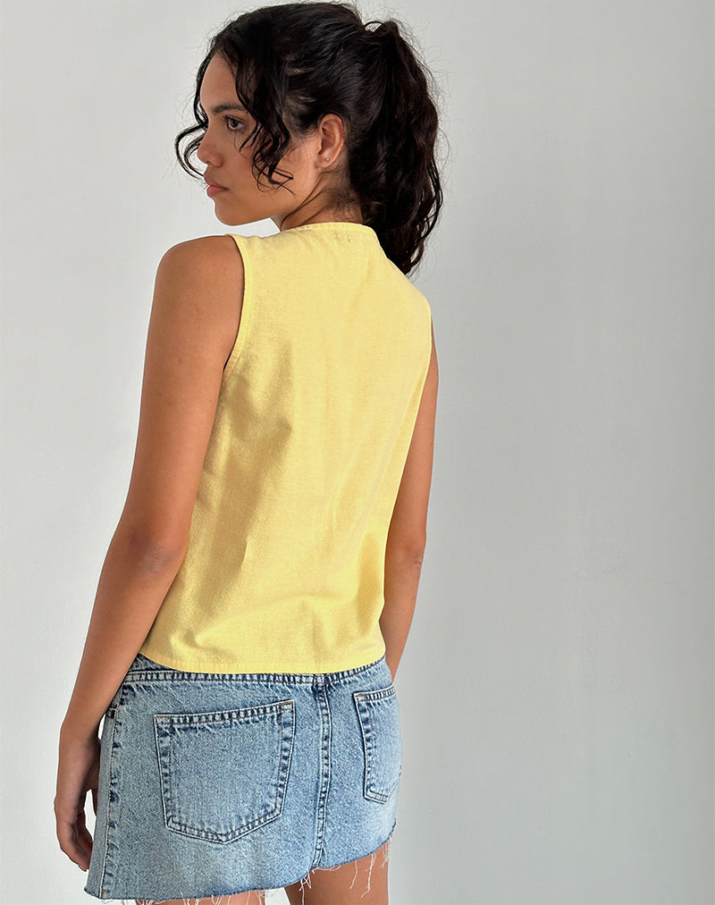 Bild von Kayve Tie Front Top in Lemonade
