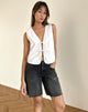 Bild von Kayve Tie Front Top in Off White