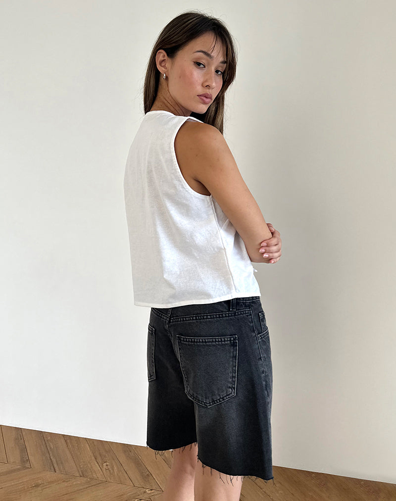 Bild von Kayve Tie Front Top in Off White