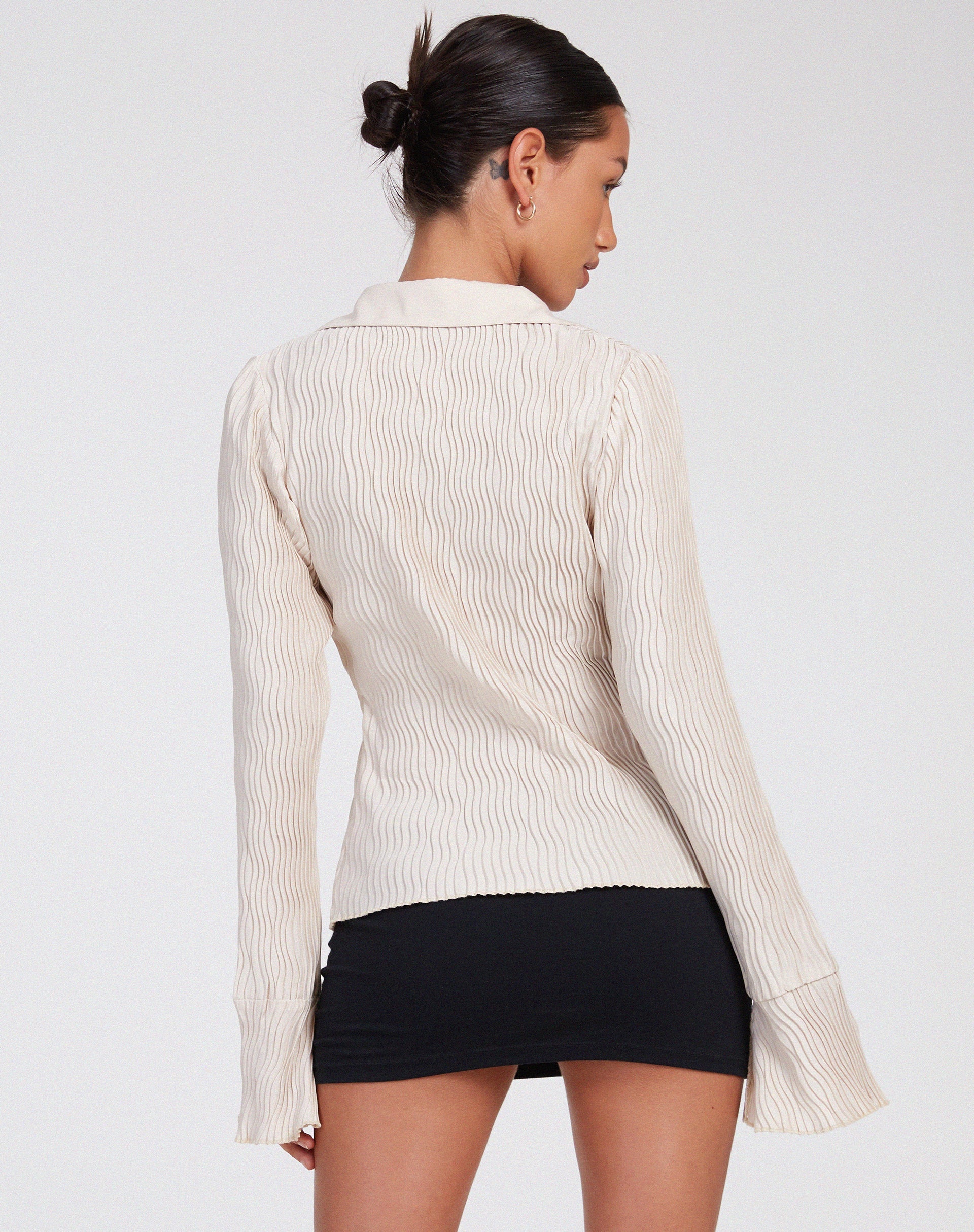 Bild von Keani Shirt in Crinkle Beige