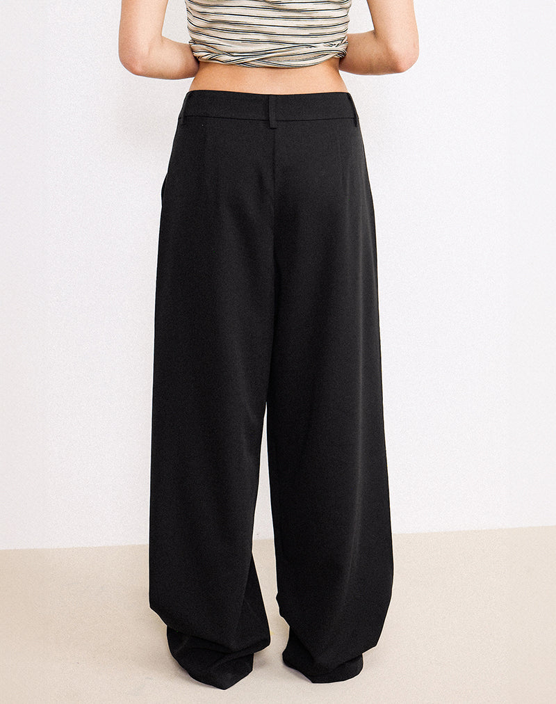 Image of Sakira Oversized Hose mit weitem Bein in Schwarz