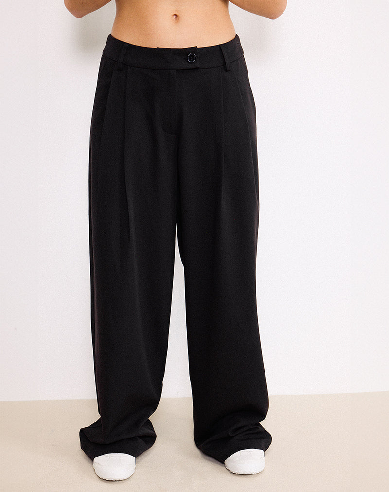 Sakira Hose mit weitem Bein in Übergröße in Schwarz