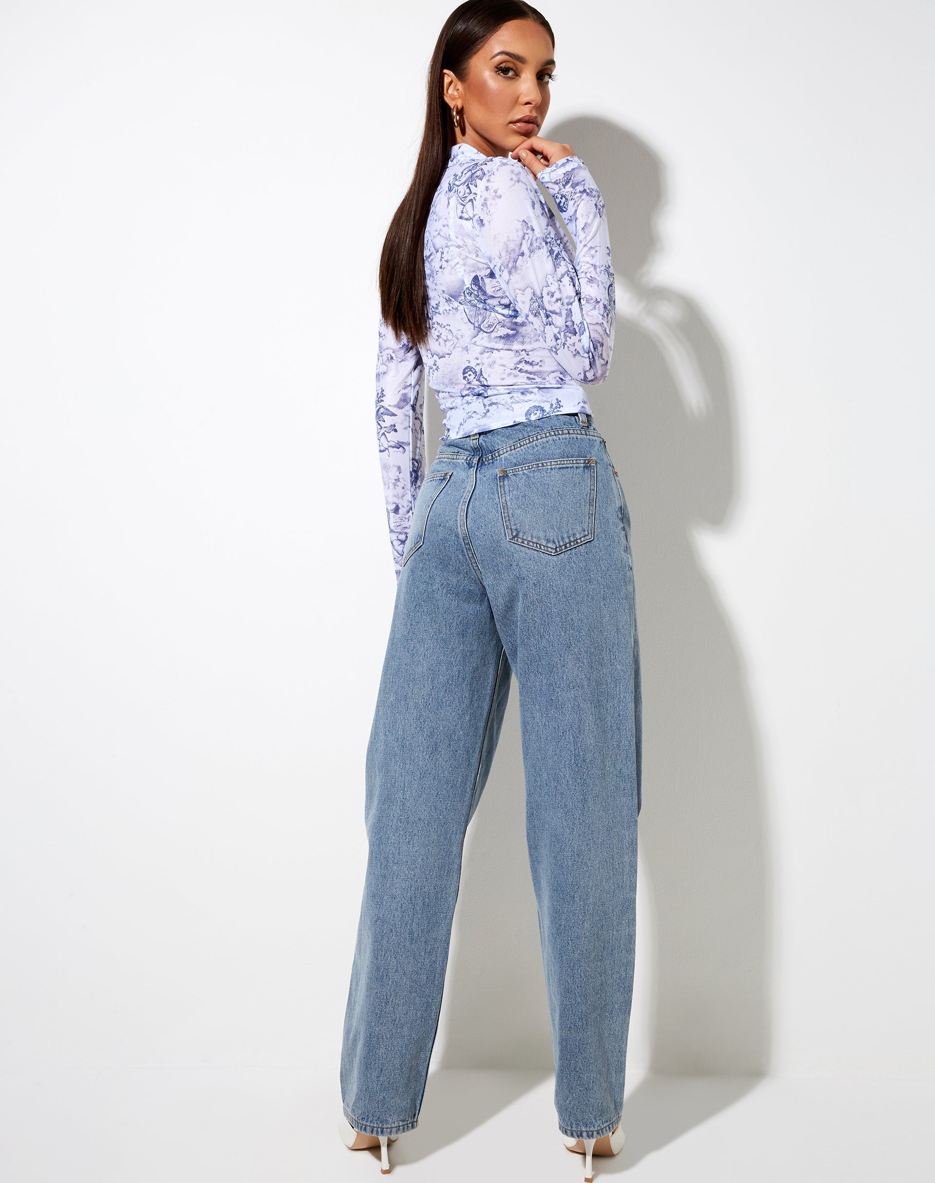 Bild von Kelly Shirt in 20s Cherub Weiß Blau