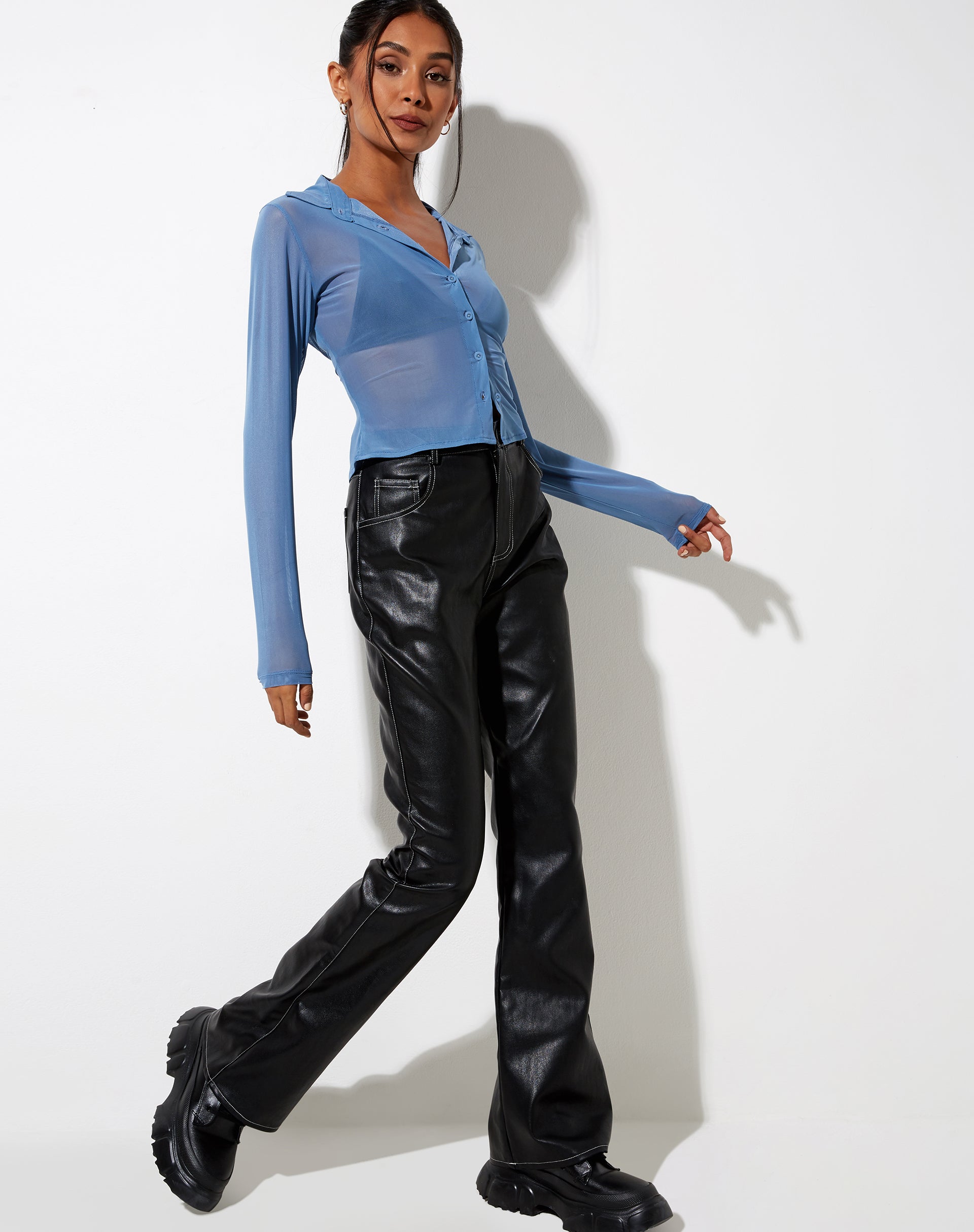 Image von Kelly Shirt in Mesh Blau