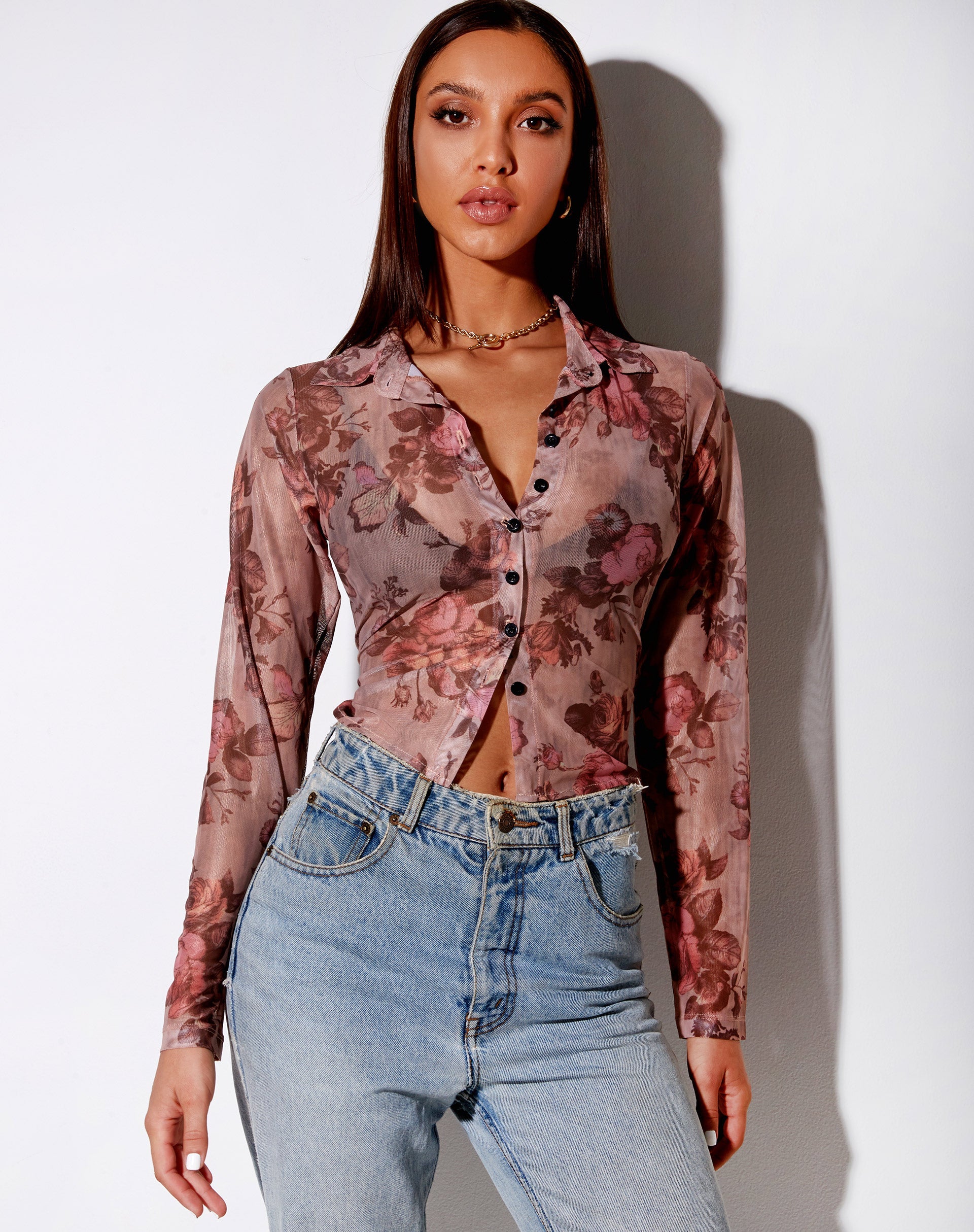 Bild von Kelly Shirt in Mesh Peach Bloom