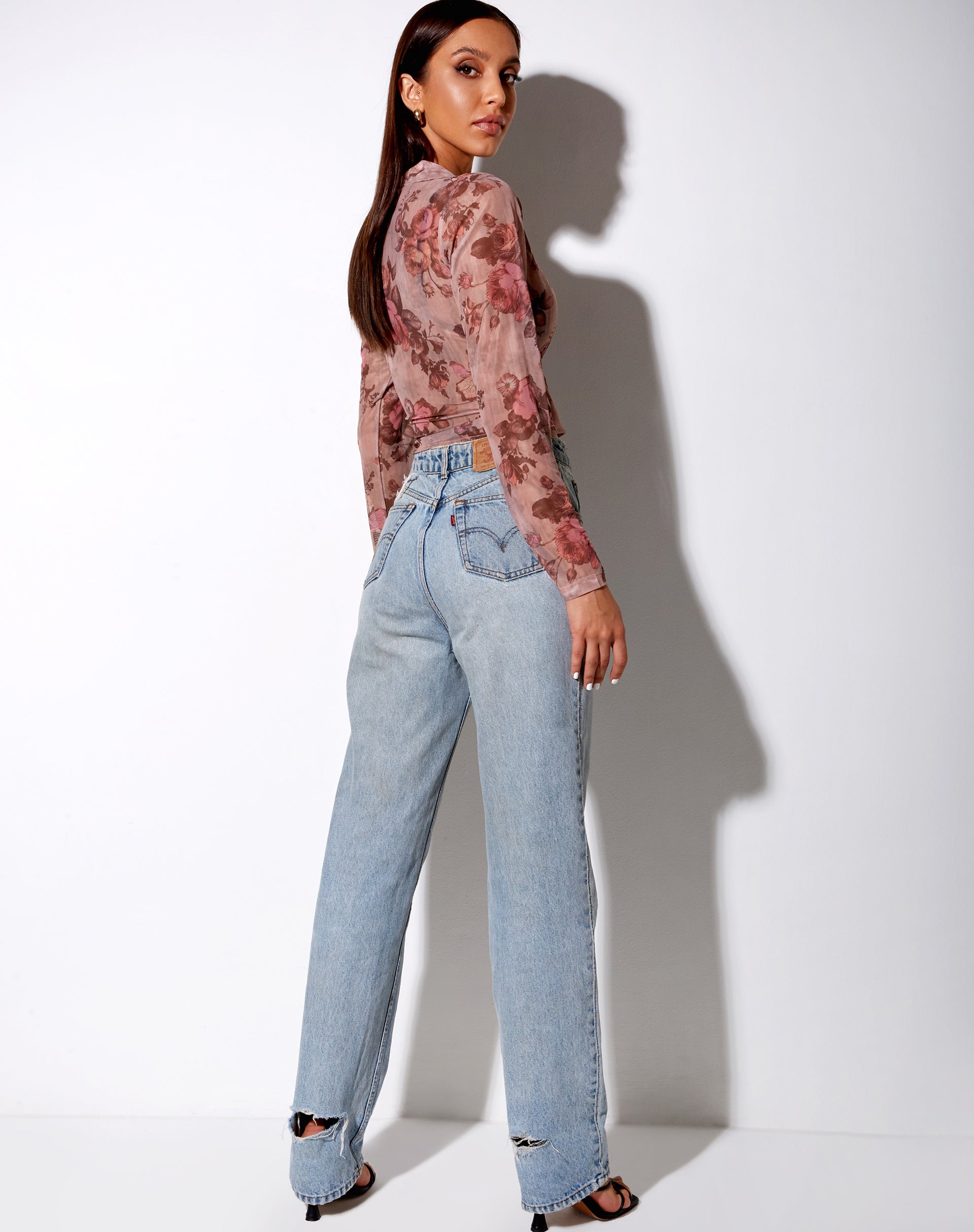 Bild von Kelly Shirt in Mesh Peach Bloom
