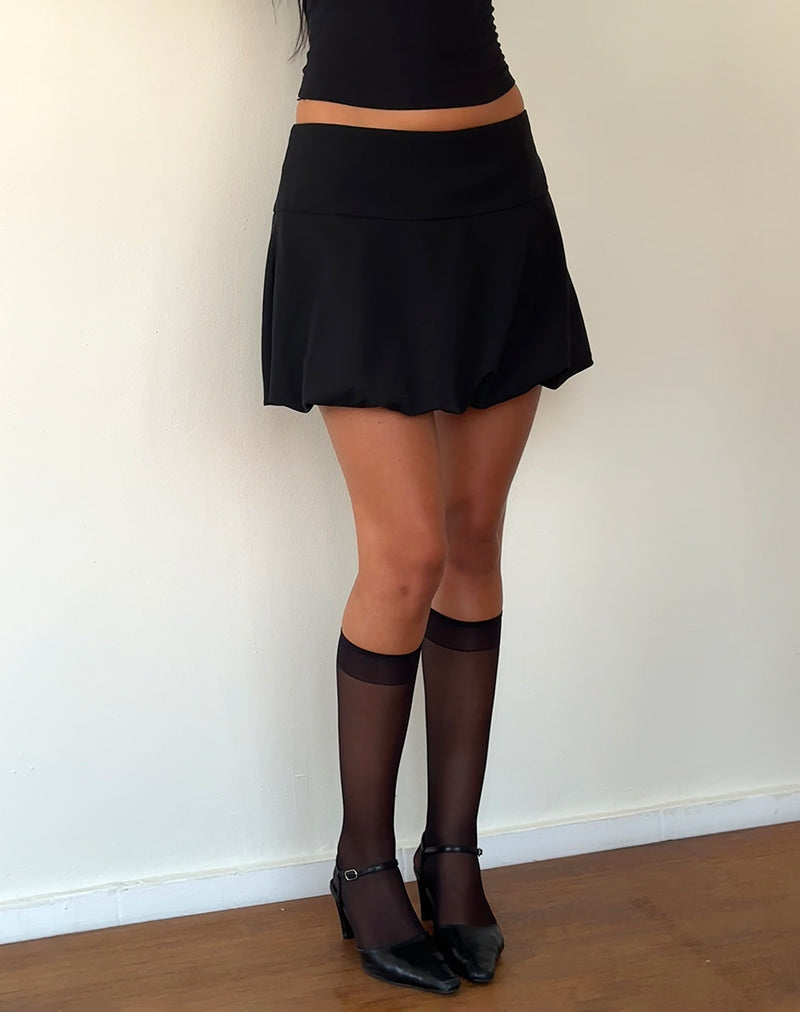Keshi Puffball Minirock in Schwarz