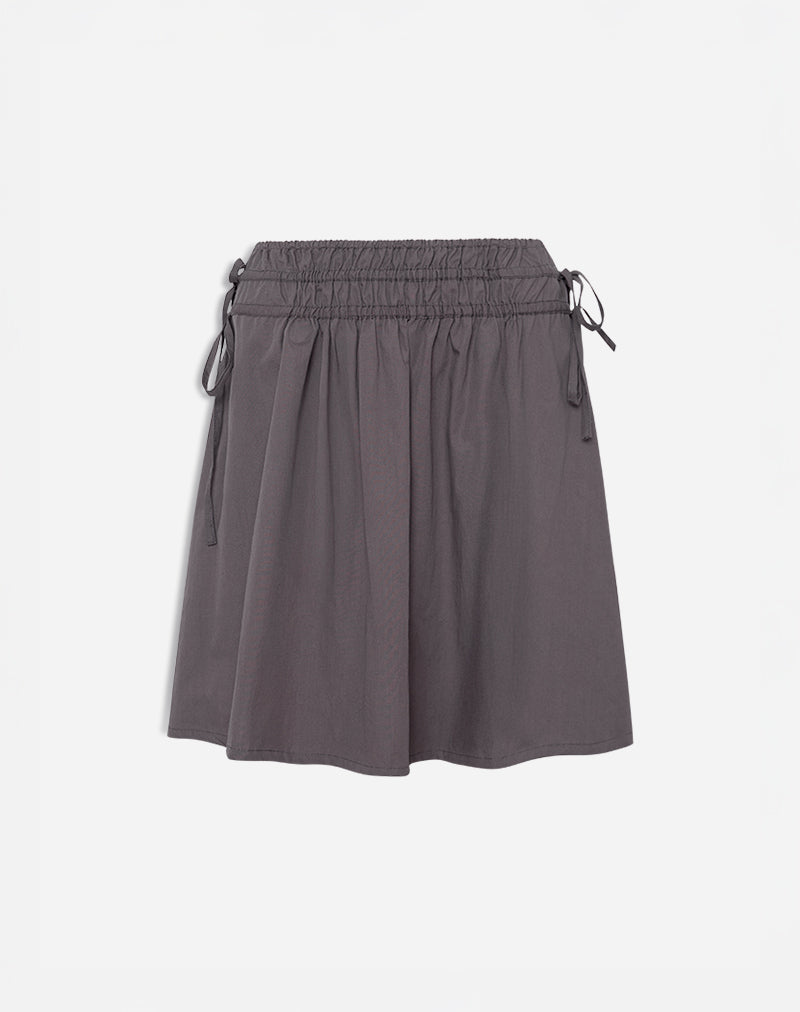Bild von Khimar Geraffter Midirock in Pfefferkorn