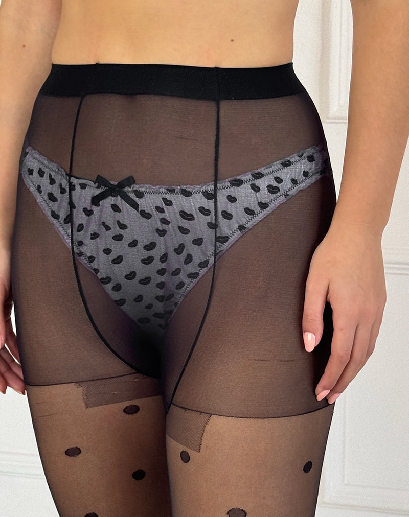 Adrienne Tanga in Rosa Micro Lips Schwarz
