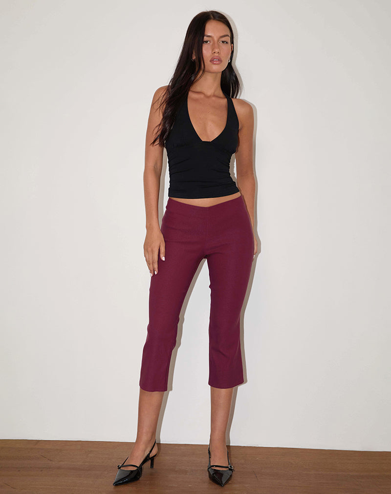 Kila Capri-Hose in Tailoring Burgundy