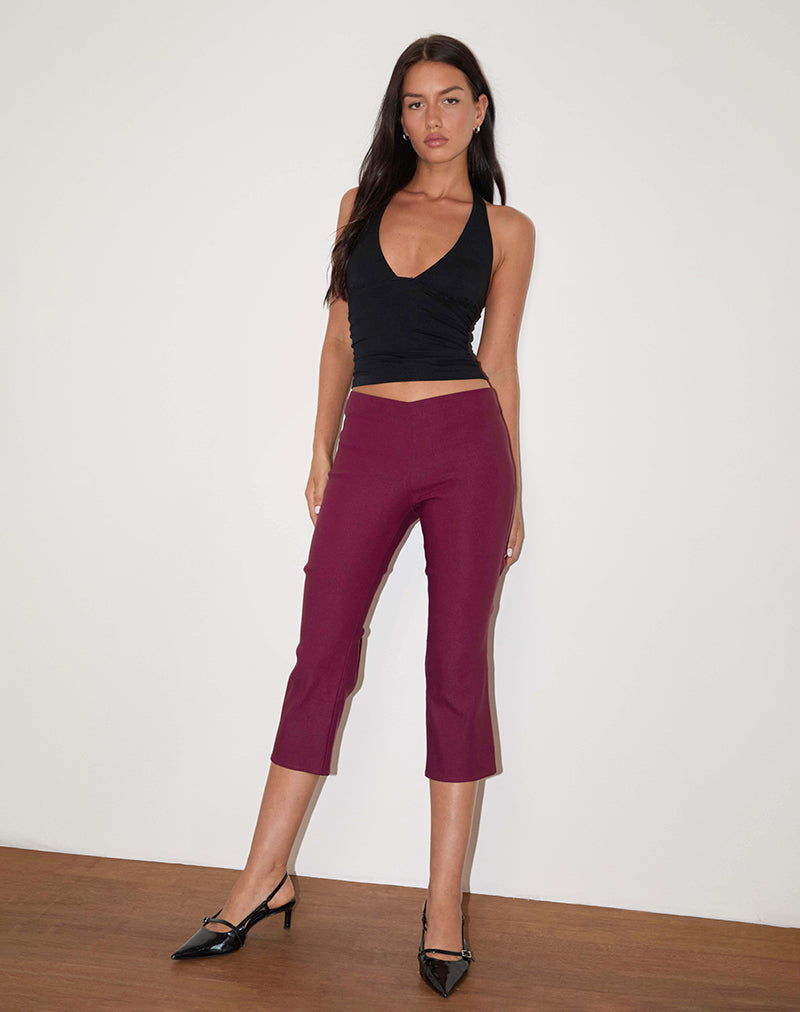 Image of Kila Capri-Hose in Tailoring Burgundy