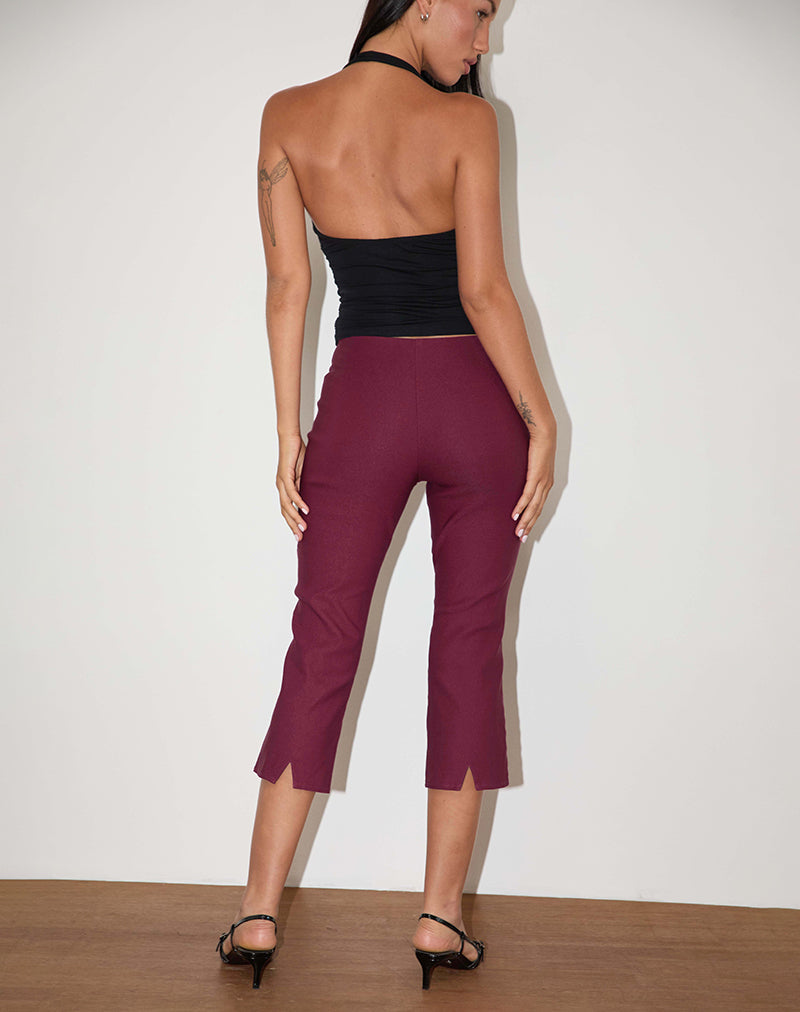 Image of Kila Capri-Hose in Tailoring Burgundy