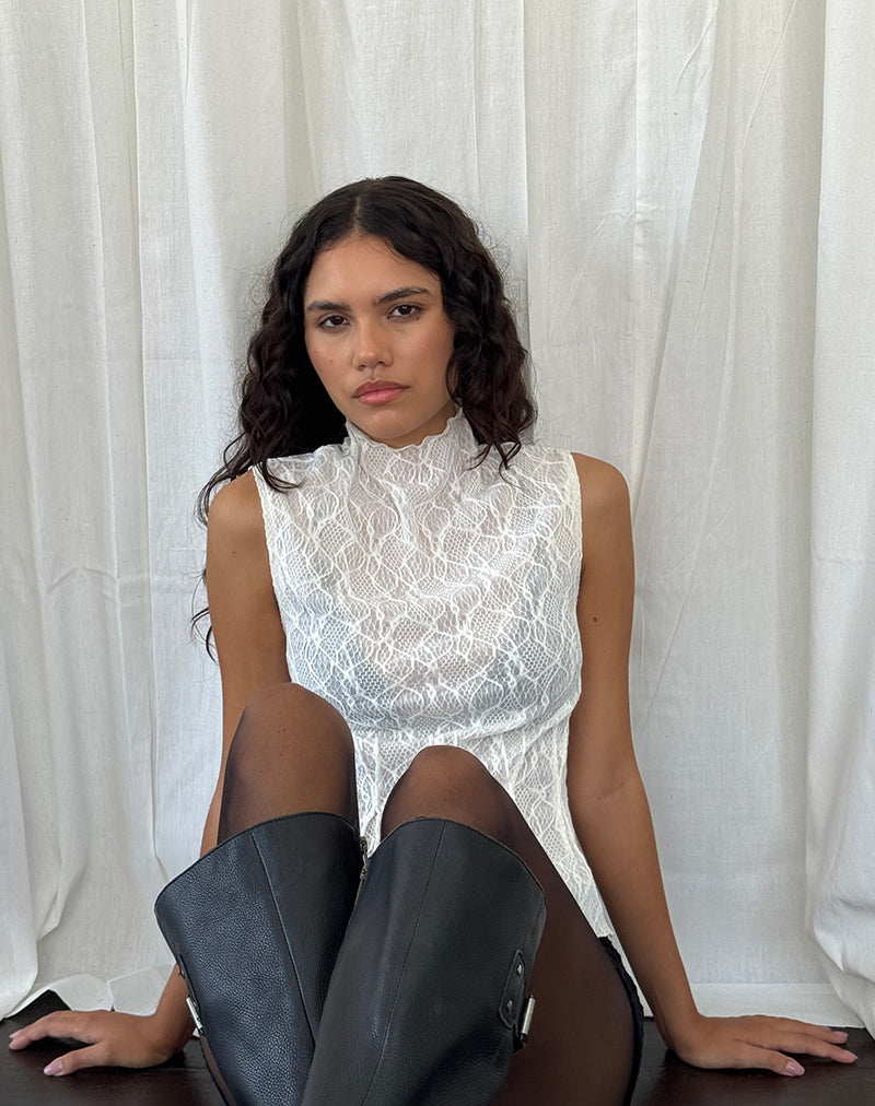 Bild von Kimbra Ärmelloses Top in Crinkle Ivory