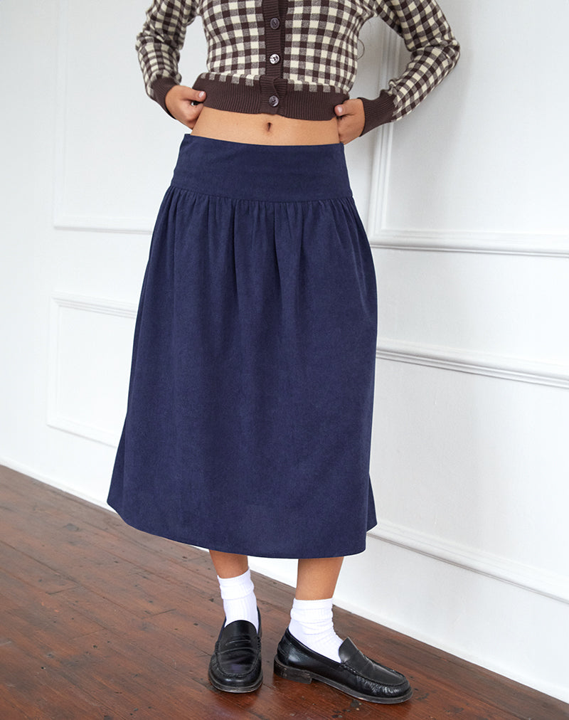 Bild von Kiranila Midirock aus Baby Cord Tinte Blau