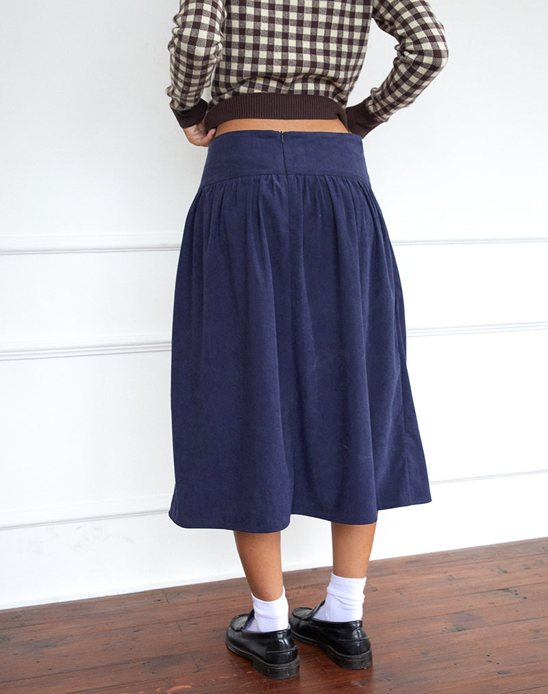 Bild von Kiranila Midirock aus Baby Cord Tinte Blau