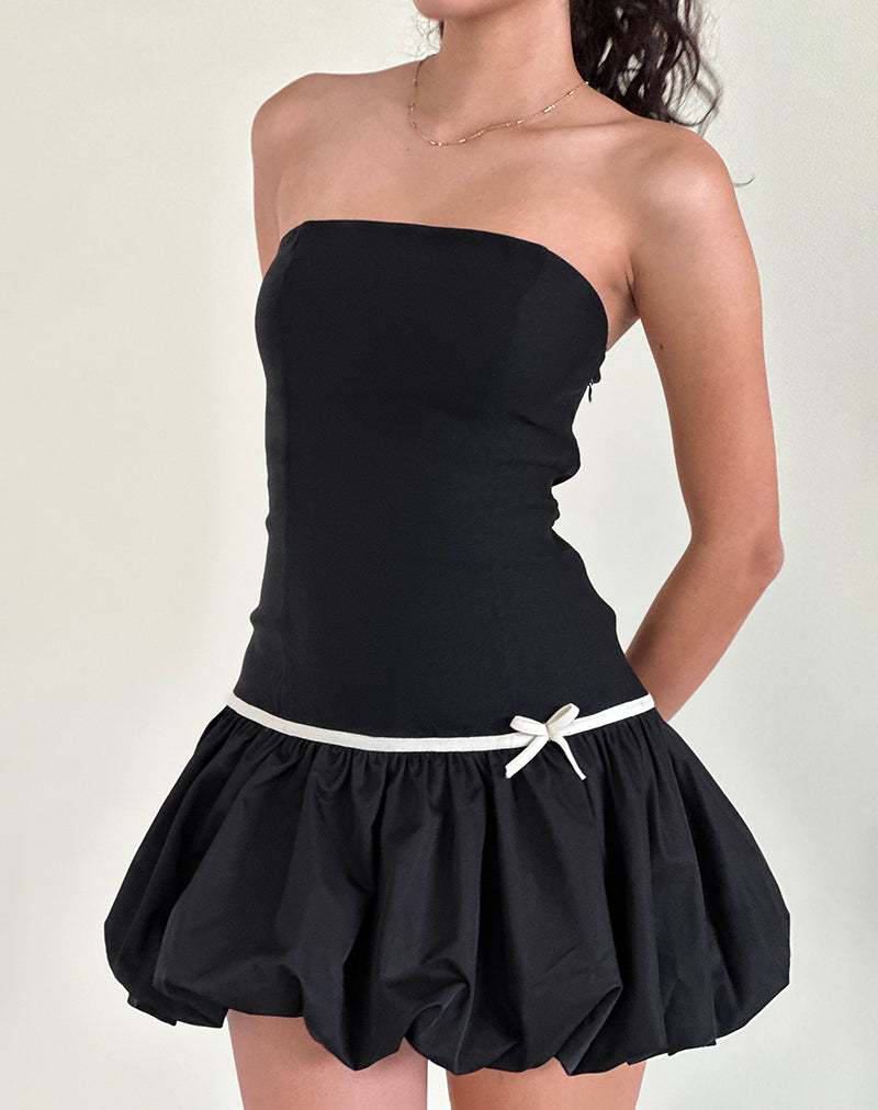 Klaita Puffball-Minikleid in Schwarz