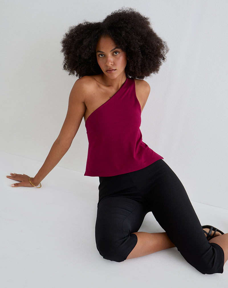 Klazari Top aus Rayon Jersey Burgund