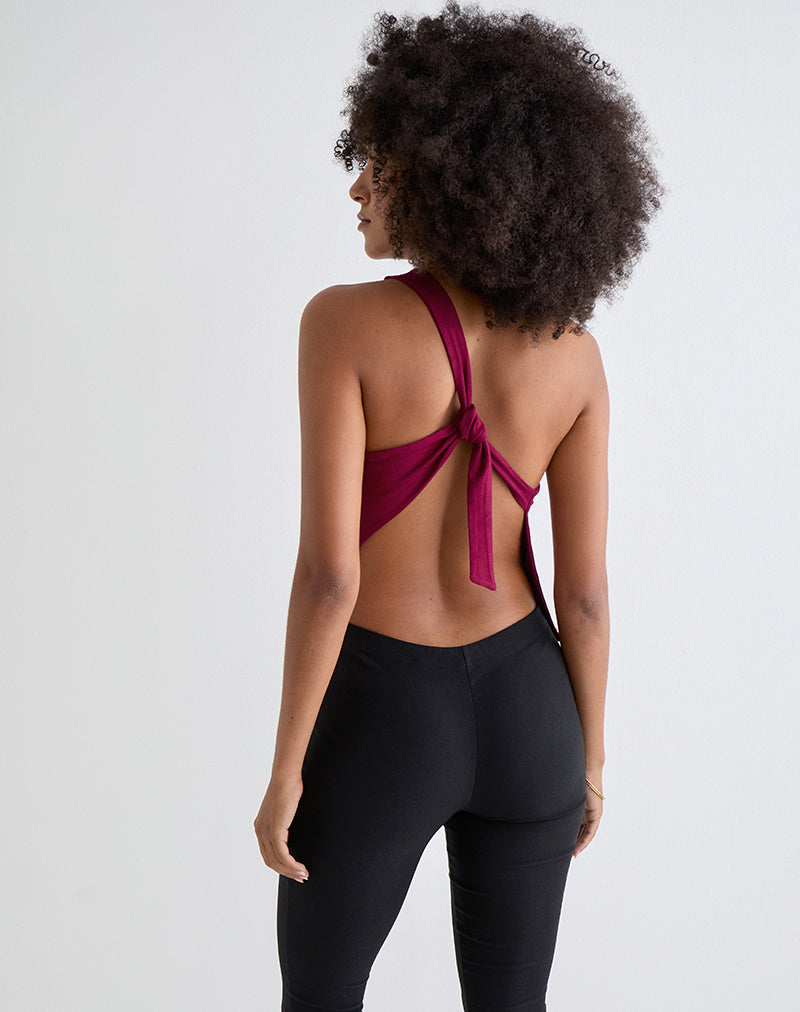 Bild von Klazari Top aus Rayon Jersey Burgundy