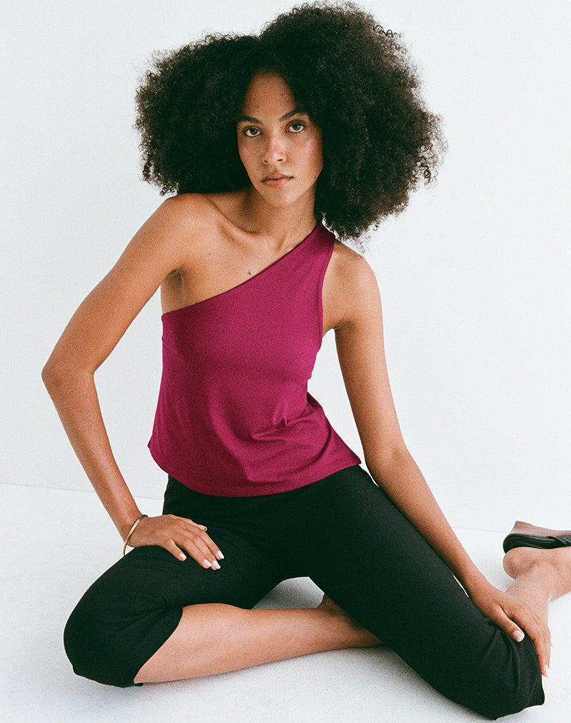 Bild von Klazari Top aus Rayon Jersey Burgundy