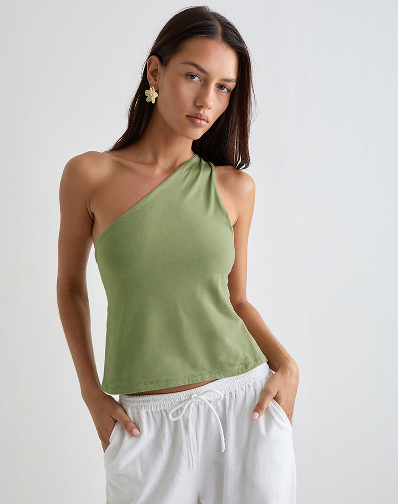 Image of Klazari Top aus Jersey Salbei Grün