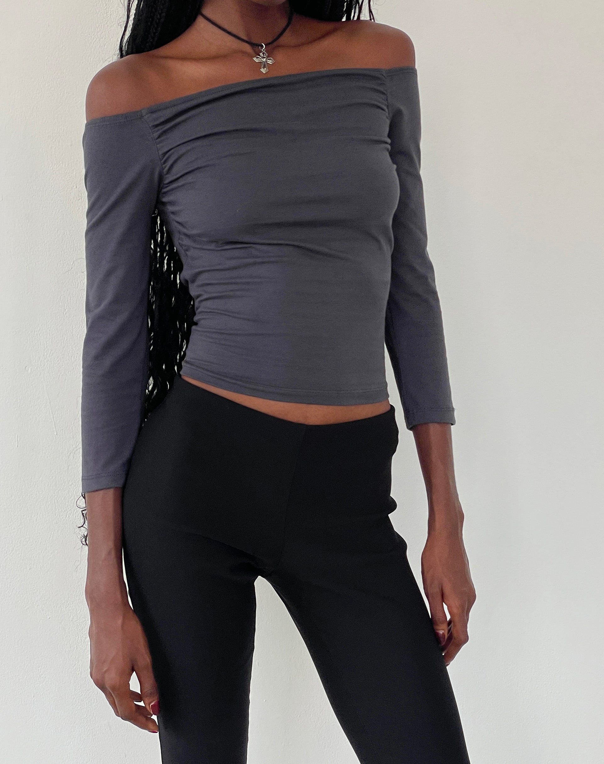 Koby Schulternahes Bardot-Top in Ocean Storm