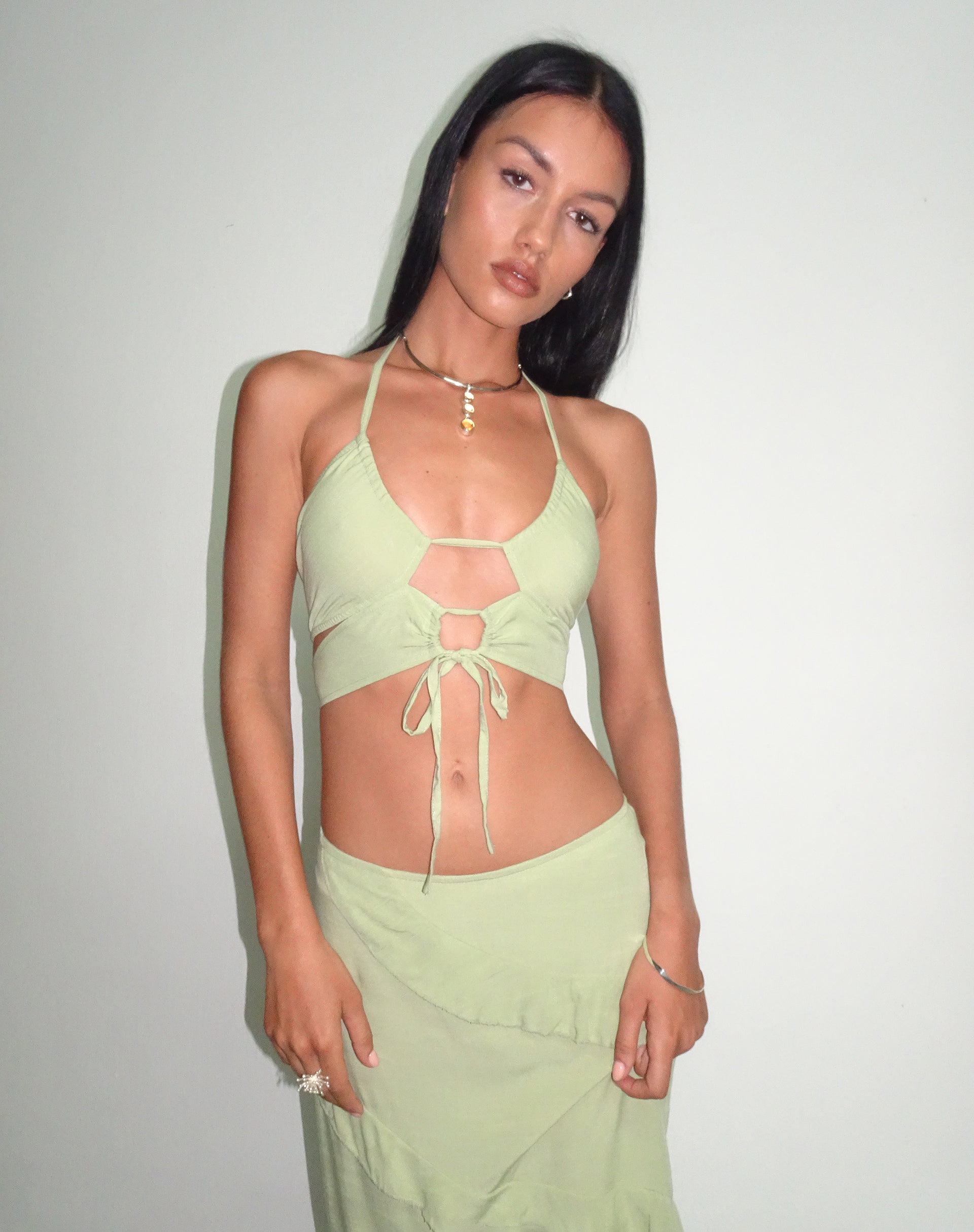 Bild von Koen Cut Out Top in Mint Sage