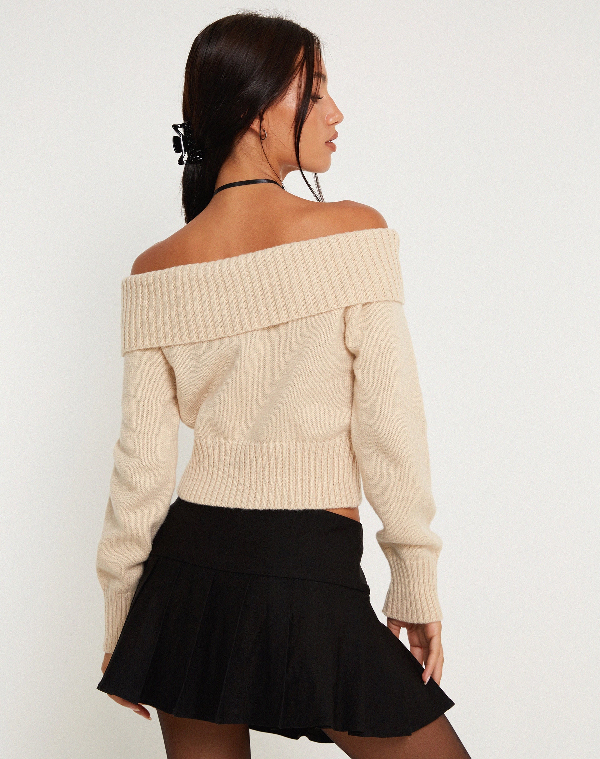 Bild von Koriya Bardot Top in Birke Creme