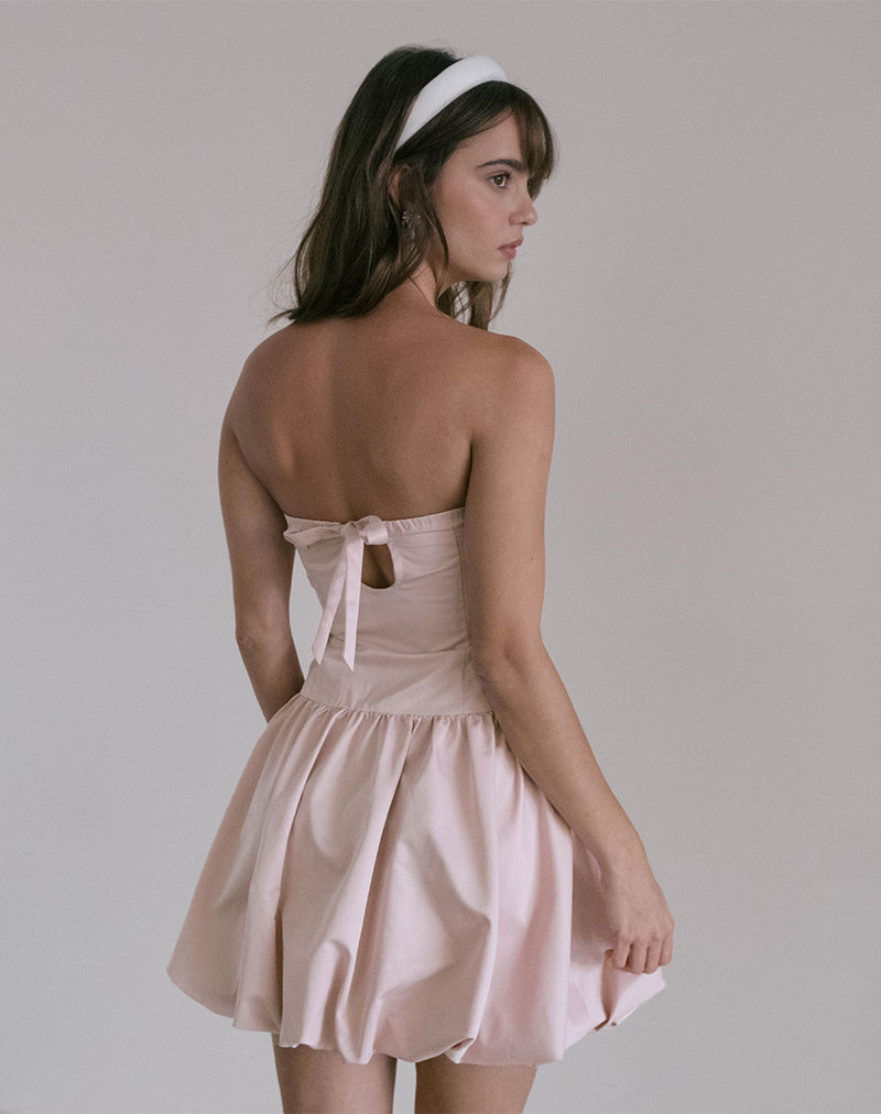 Bild von Krayofa Puffball Mini Dress in Baby Pink