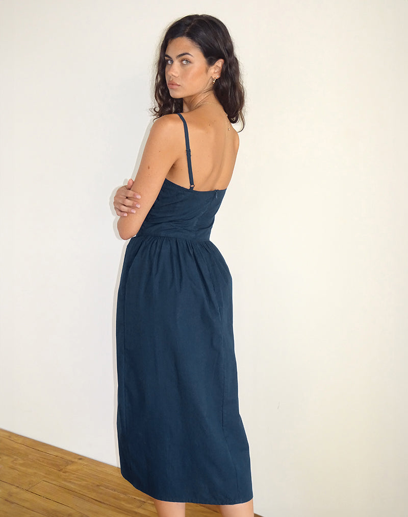 Bild von Krista Maxikleid aus Popeline Navy