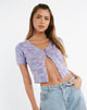 Bild von MOTEL X JACQUIE Kusha Crop Top in Mix Space Dye Knit Lilac