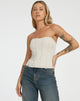 Bild von Kyana Korsett in Ecru Brown Stitch