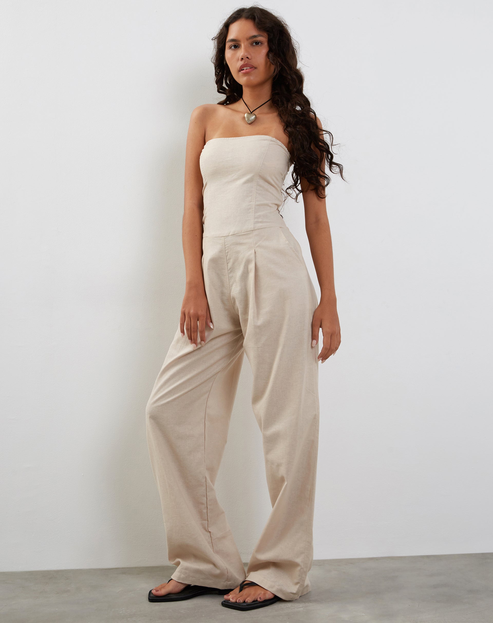 Image of Kyaria Bandeau-Overall in Ecru