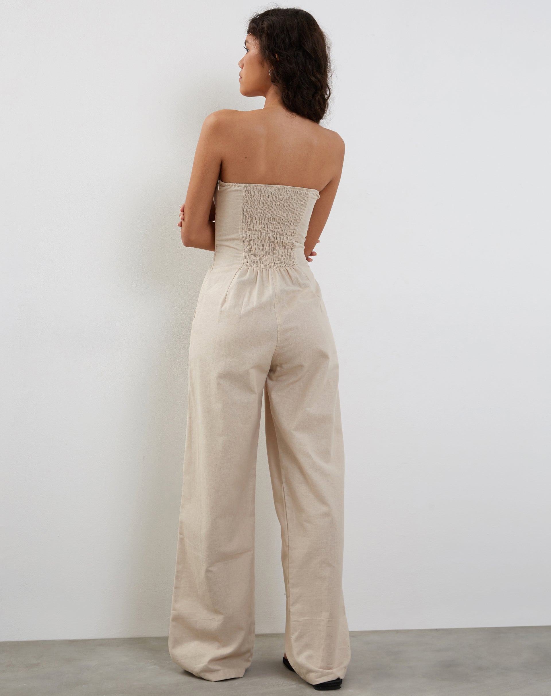 Image of Kyaria Bandeau-Overall in Ecru
