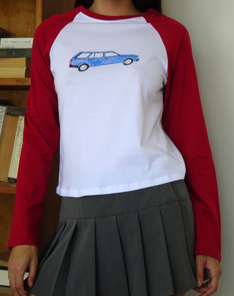 Bild von Kyiato Top in Adrenaline Red Car Print