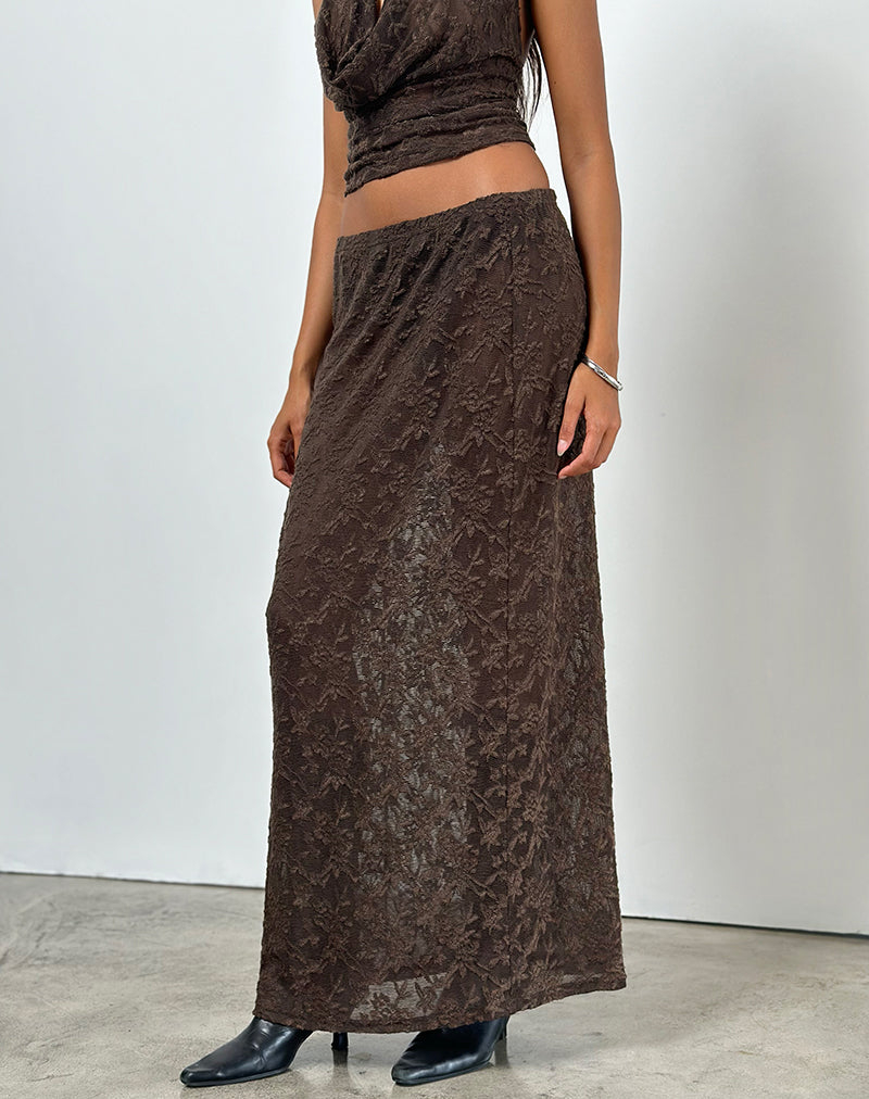 Image of Tulus Rock aus Jacquard-Strick Dunkelbraun