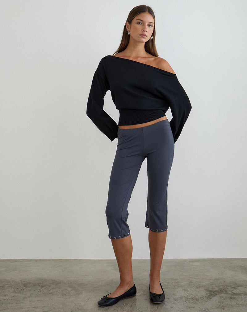 Bild der Kyogai Capri-Hose in Jersey Ocean Storm mit Ösen