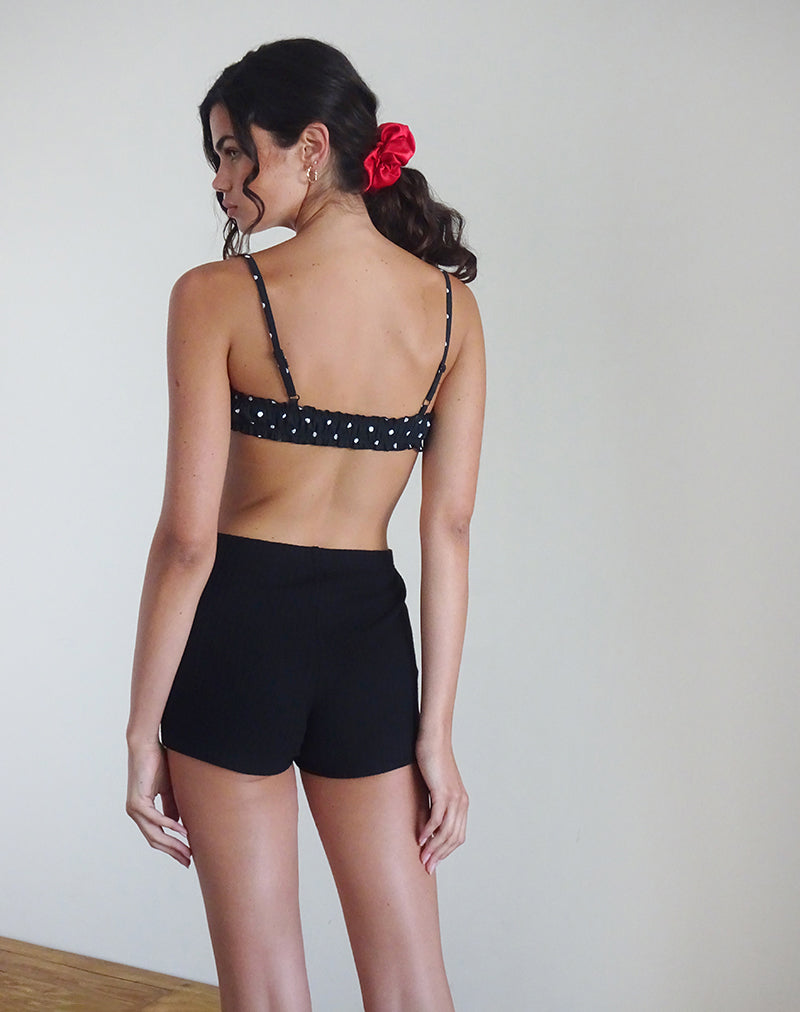 Abbildung der Kyomi Shorts in Schwarz gerippt
