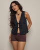 Bild von MOTEL X JACQUIE Kayve Tie Front Top in Schwarz