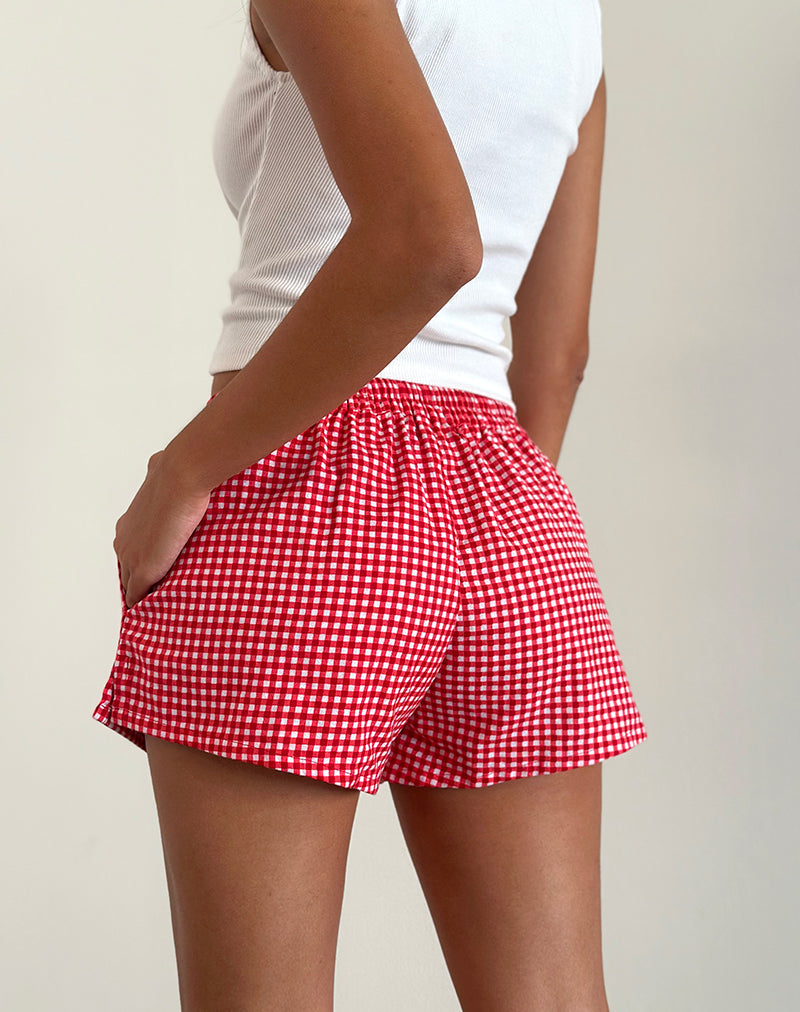 Image von Laboxe Shorts aus rotem Gingham